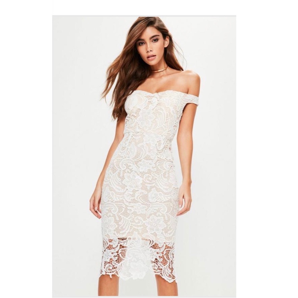 Miss guided Ivory lace Dress